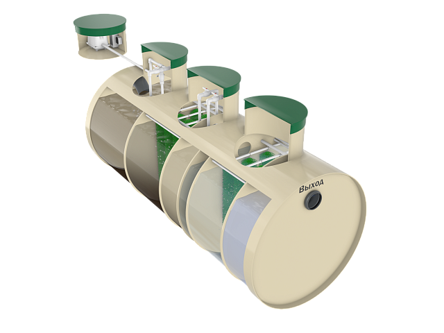 Биологический септик Гамма 0.8, для высокого УГВ