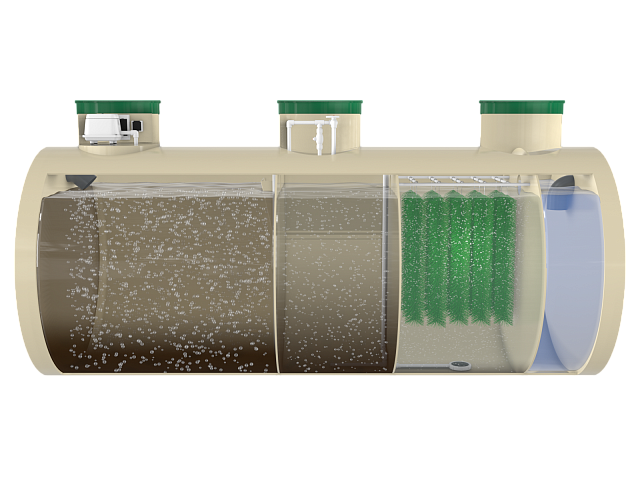 Горизонтальный септик с компрессором Вега 2